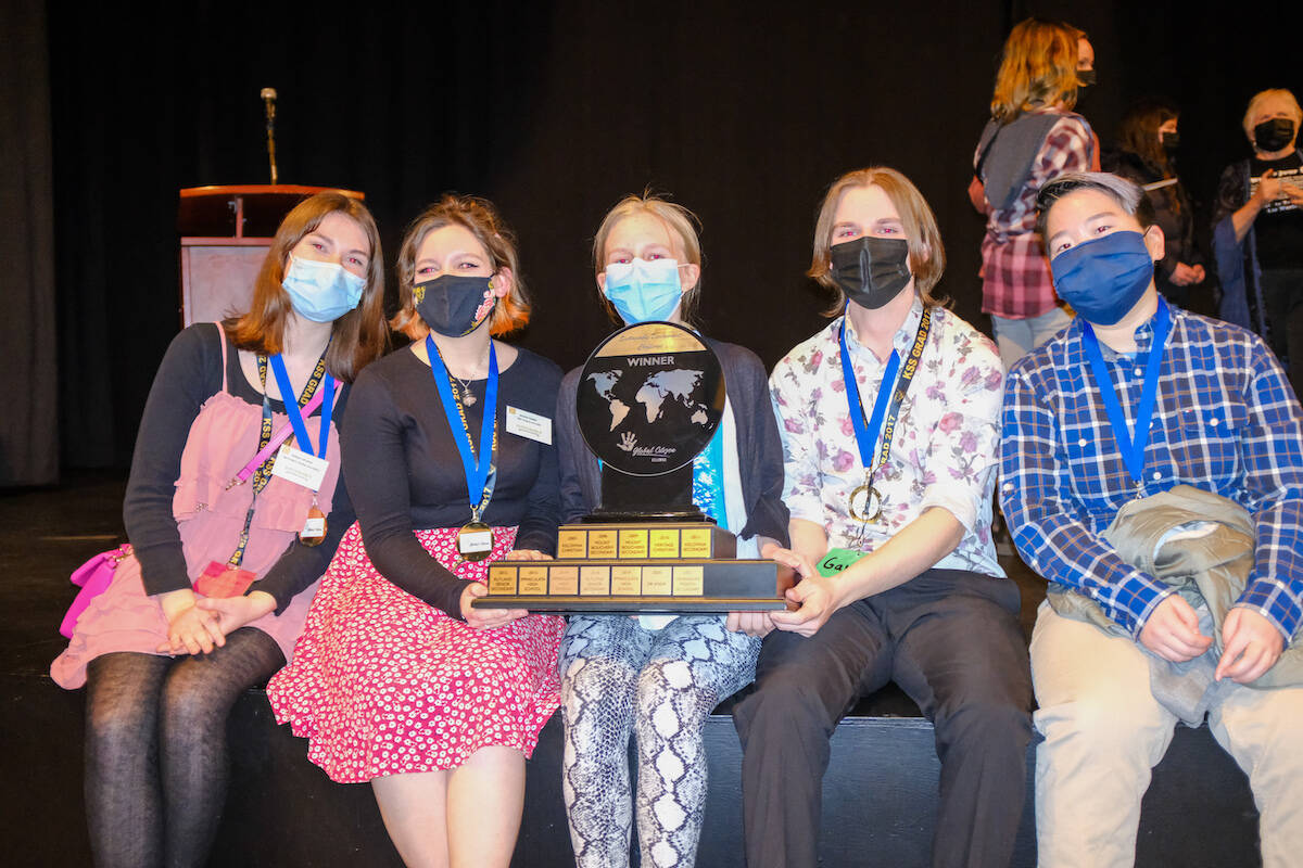 Thrifty Thursdays from 91大黄鸭 Secondary School won the grand prize of the evening (Jacqueline Gelineau/Capital News)