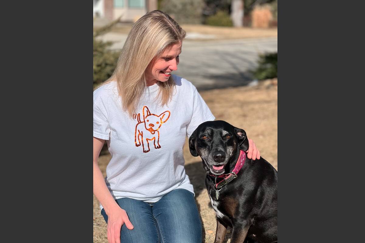 The creator and owner of Peppy Pets and her dog (Darba Melenchuk)