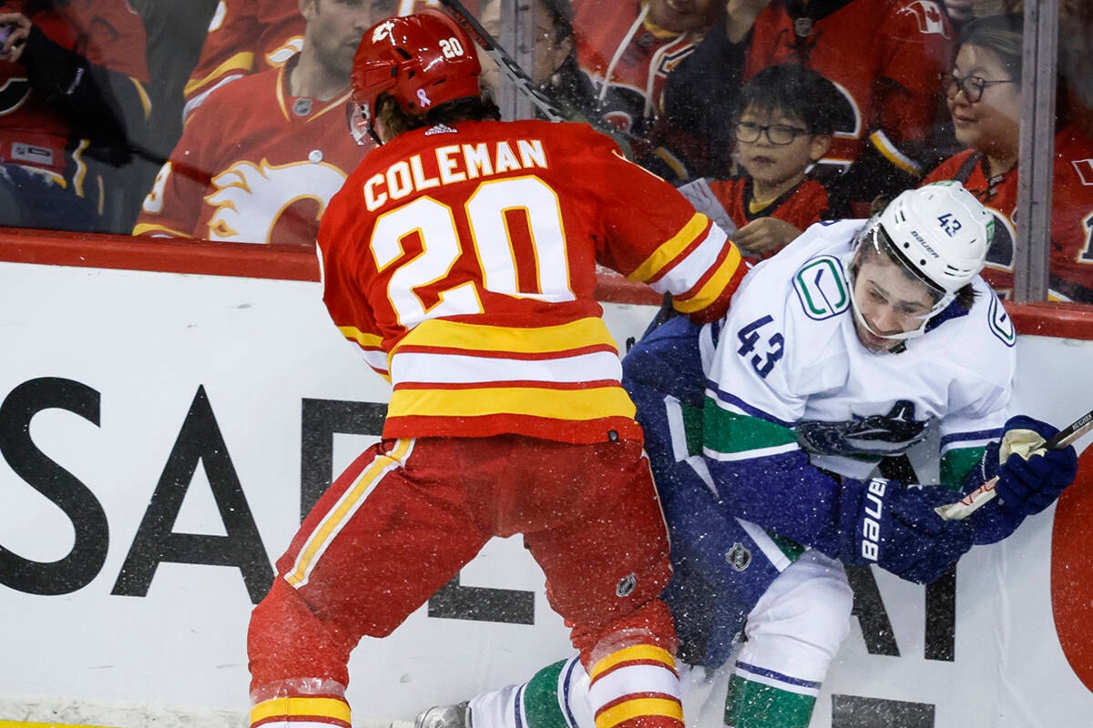 Dube scores 2, Lindholm gets 40th as Flames beat Canucks 6-3