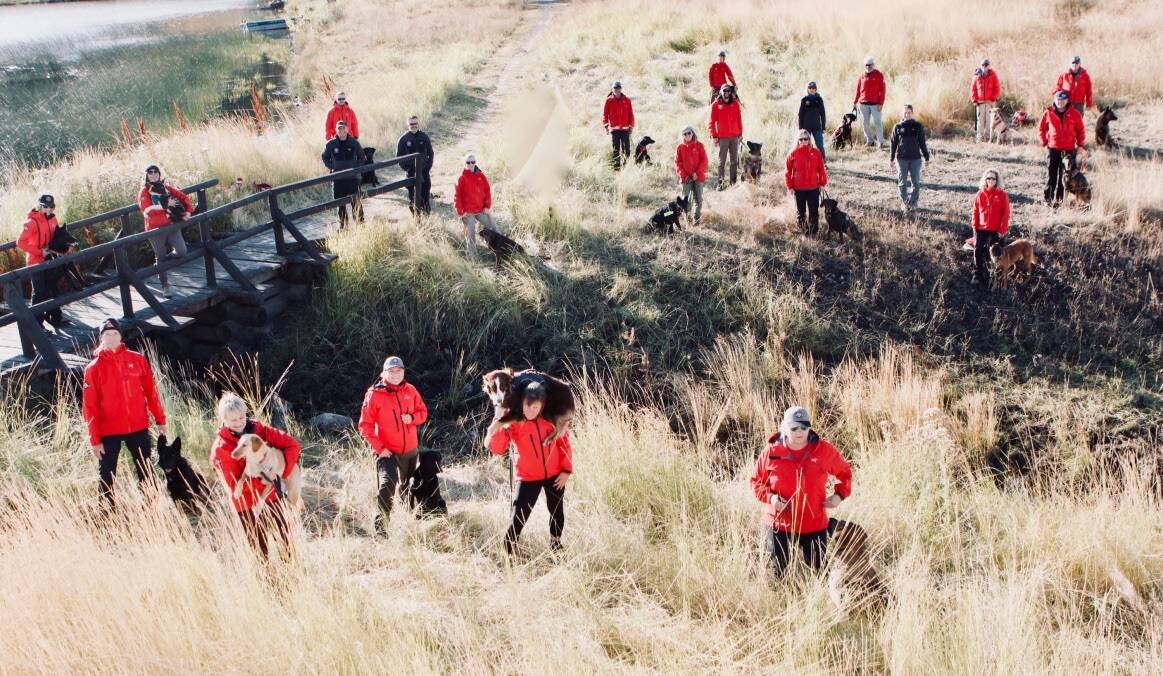 Handlers and their K9s at a training session (COSAR/Submitted)