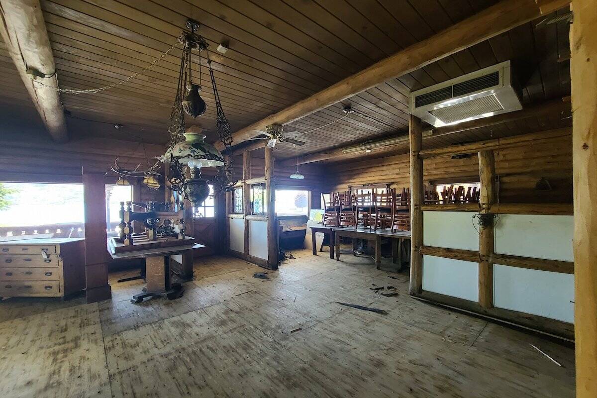 Flooring in the restaurant was heavily damaged in flooding caused by a burst water pipe. (Photo/Mayor Cindy Fortin Facebook)