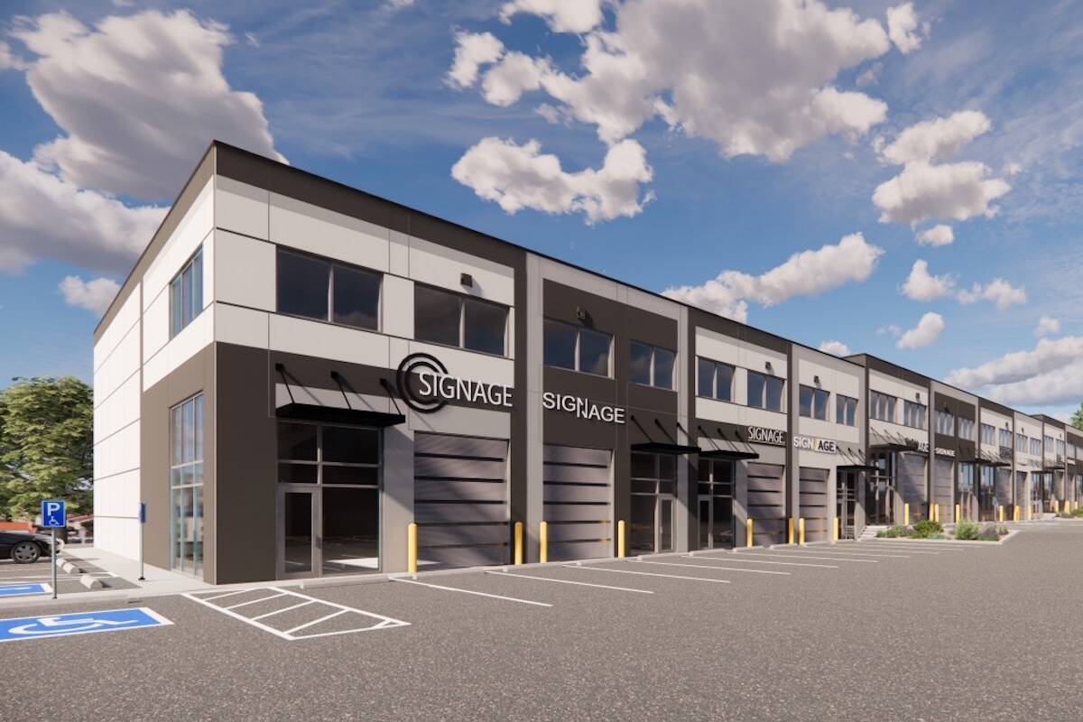 Conceptual rendering of industrial development planned for 3169 Appaloosa Road. (Photo/City of Kelowna)