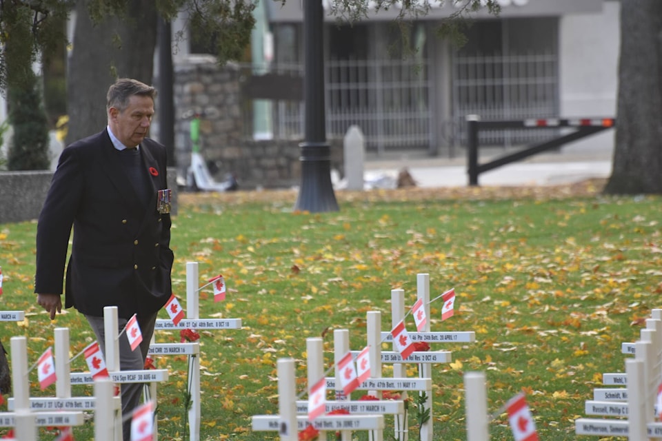 The Field of Crosses opened at Kelowna’s City Park on Wednesday (Photo - Jordy Cunningham/Capital News)