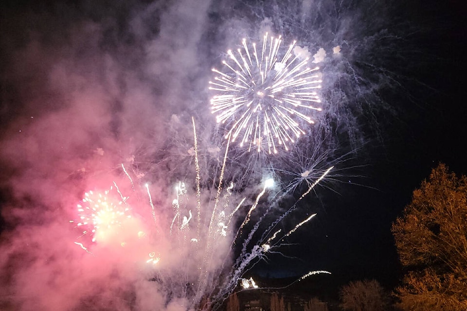 A fireworks display kicked off the final weekend of the 63rd Vernon Winter Carnival Friday, Feb. 10, at Kin Race Track. (Roger Knox - Morning Star)