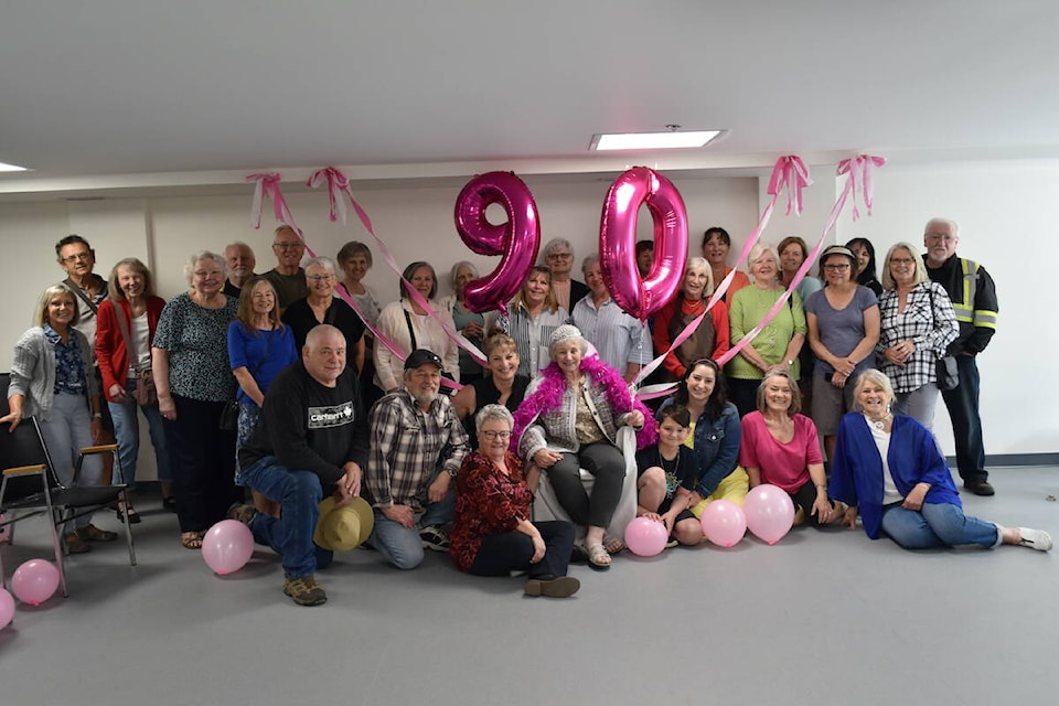 The Lake Country Food Bank hosted a party for volunteer Claire Schaff’s 90th birthday. (Brittany Webster/the Calendar)