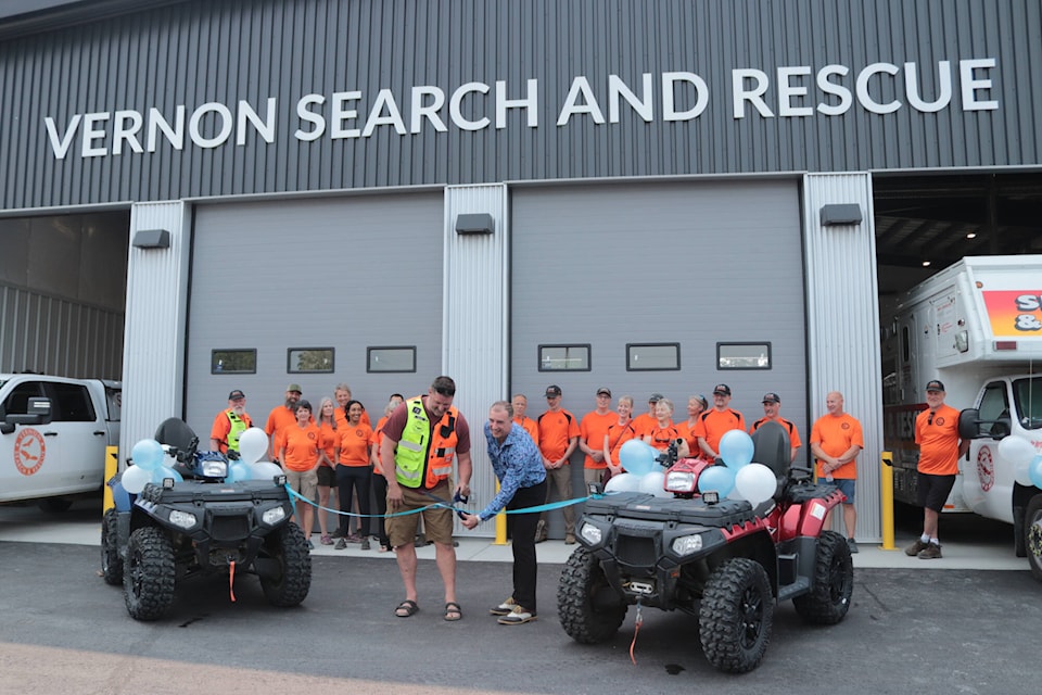 Vernon Search and Rescue’s new building on Silver Star Road was unveiled at a ribbon cutting event Wednesday, May 17, 2023. (Brendan Shykora - Morning Star)