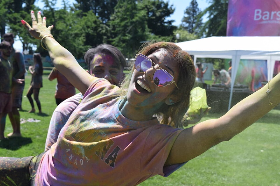 Kelownaѻýs first Barsaana Festival of Colours was held in City Park on July 2, 2023. (Brittany Webster/Capital News)
