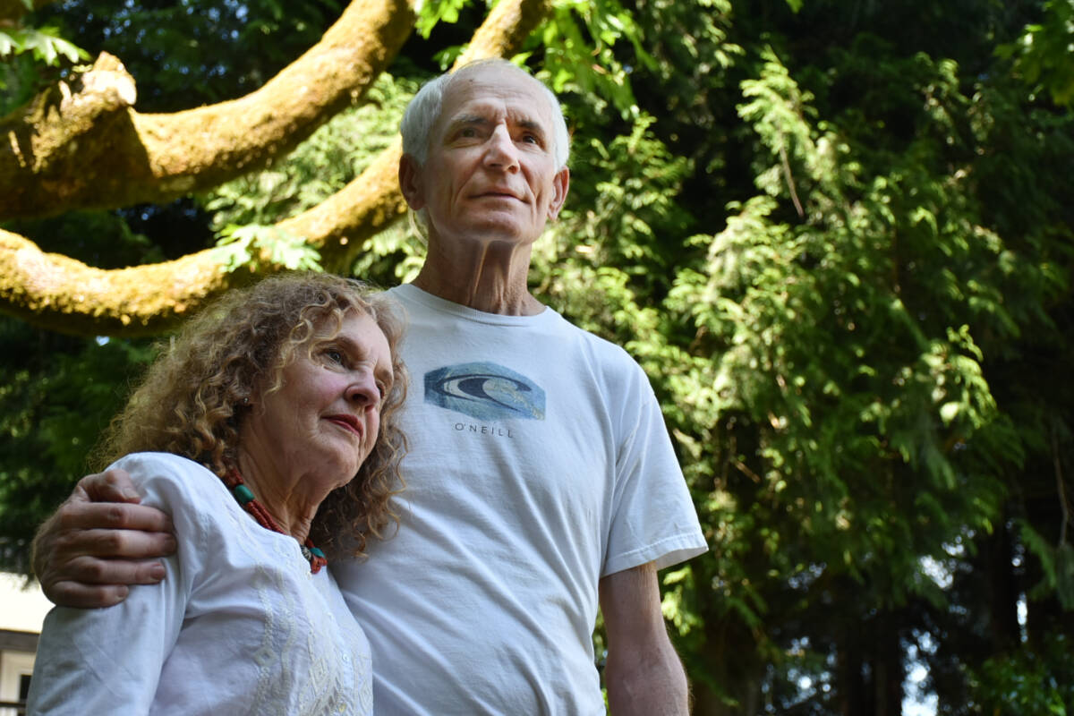 Former MLA Michael Sather, pictured with his wife Annette LeBox, recently made public his diagnosis of aphasia, a rare form of dementia that affects communication. (Colleen Flanagan/The News)