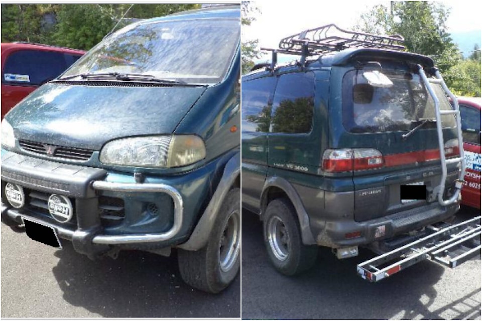 Surrey RCMP say Verity Bolton may be in possession of a second vehicle, a green 1996 Mitsubishi Delica, with right-hand drive, as the Amber Alert for Joshuah (10) and Aurora Bolton (8) enters day nine. (Surrey RCMP)