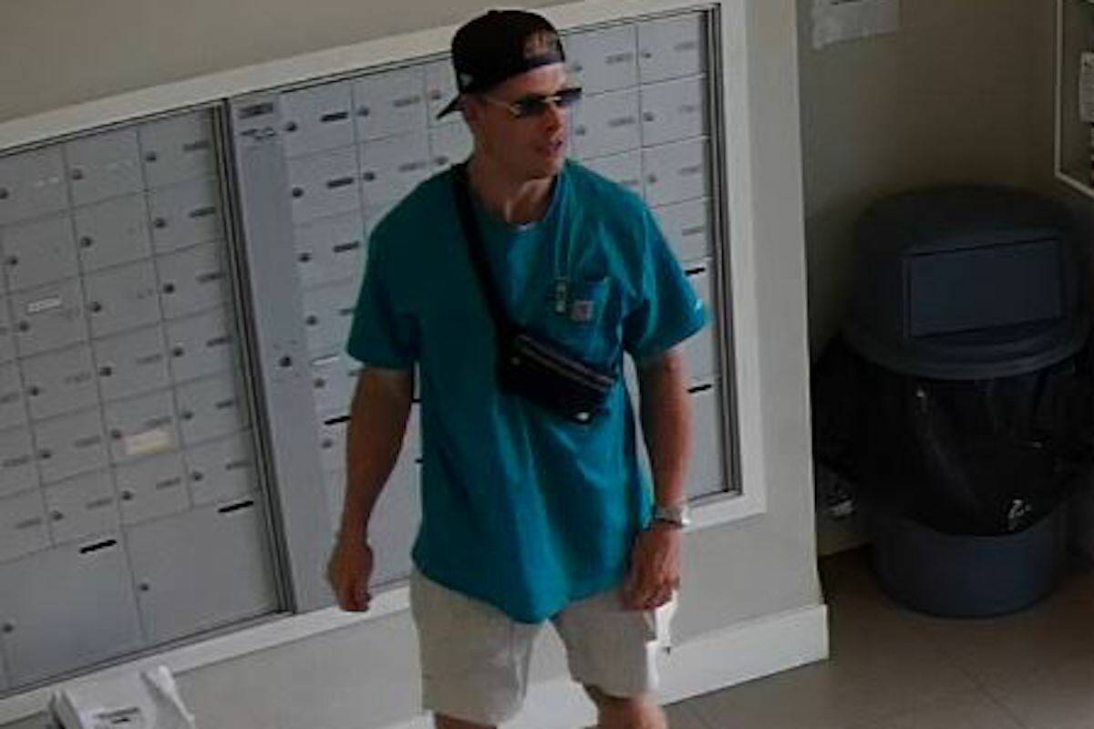 Kelowna RCMP is looking for a suspect in the theft of several packages from a condo building on Enterprise Way Aug. 10.