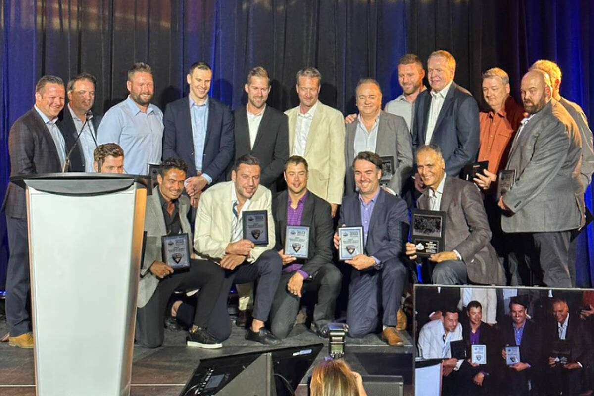 A team photo at the induction gala. (Contributed by Cory Cameron)