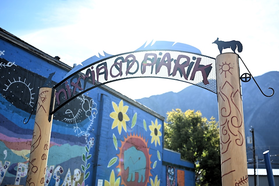 The traditional name for the land where Keremeos' village hall is located has been revived to dedicate nixʷinaʔ Park in the heart of the community. 