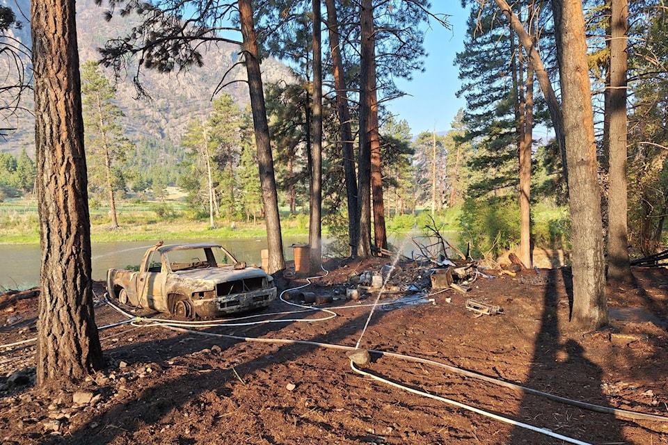 The aftermath of a campfire that grew out of control on Sept. 7 west of Keremeos. 