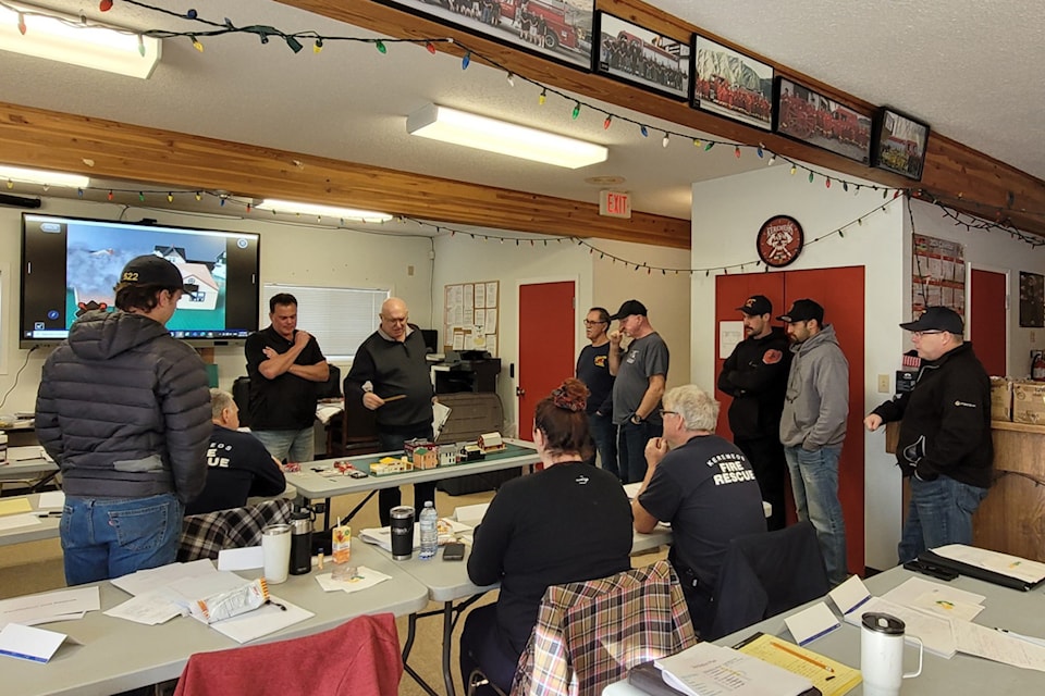Joint training between the Keremeos and Anarchist Mountain Fire Departments over the weekend of Jan. 19. 