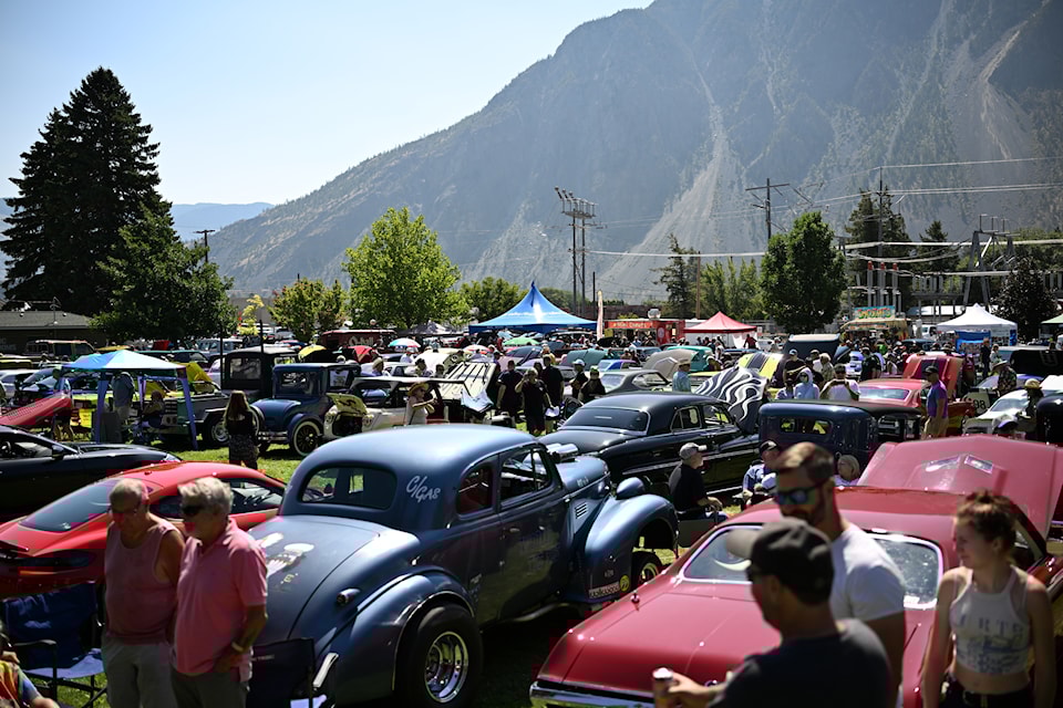 Kars Under the K was packed, with vehicles of all shapes and sizes inside and around Memorial Park in Keremeos on Aug. 3, 2025.