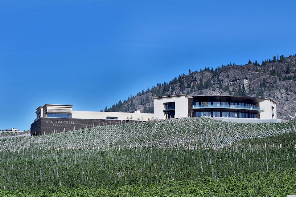 Phantom Creek Estates is nearly finished its construction, with the completion of phase II anticipated this fall. Then in Spring 2020, Oliver’s newest winery will be hosting a grand opening celebration. (Jordyn Thomson - Western News)