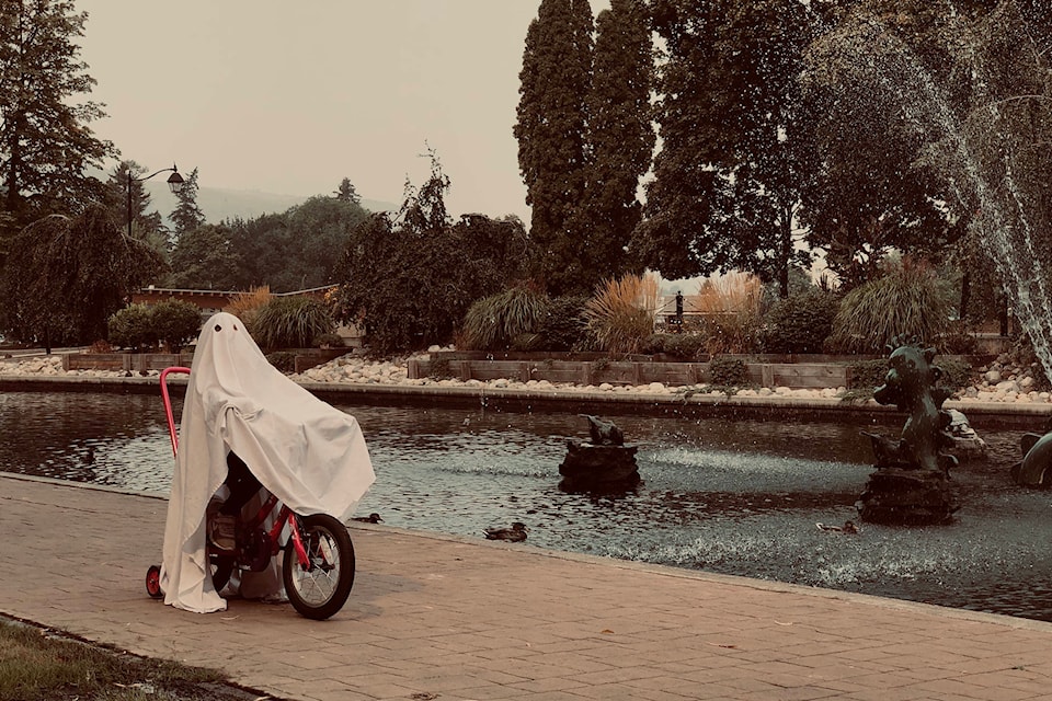 Danielle Forster snapped spooky photos of her four-year-old daughter, Keira, in Polson Park Sept. 18, 2020. (Danielle Forster)