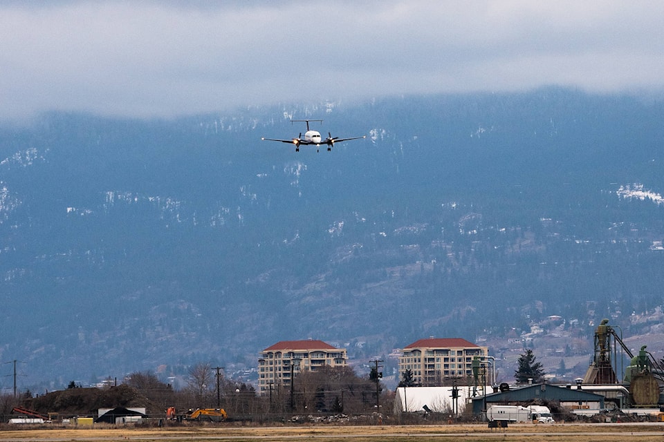 Pacific Coastal Airlines inaugural flight from Vancouver to Penticton arrived at the Penticton Regional Airport 11:30 a.m. Monday, Jan. 11. (Pacific Coastal Airlines photo)