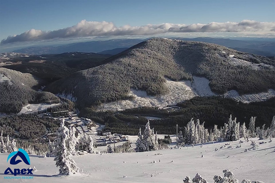 The view from the top of the Apex Mountain Ski Resort slopes on Oct. 27. (Apex Mountain webcam)