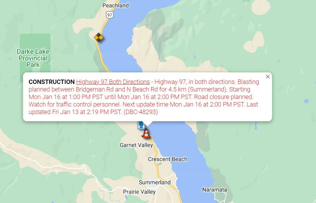 AIM Roads posted the closure info on its Facebook page. (AIM Roads)