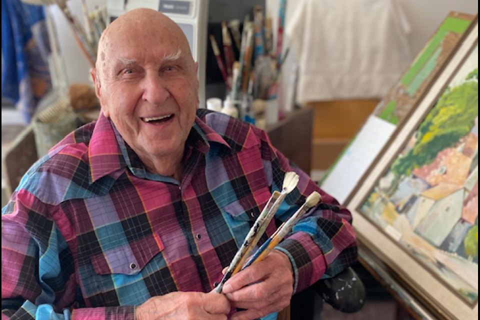 George C. Hogg,94, photographed at his home studio ahead of his coming show at Centre 64 this fall. 