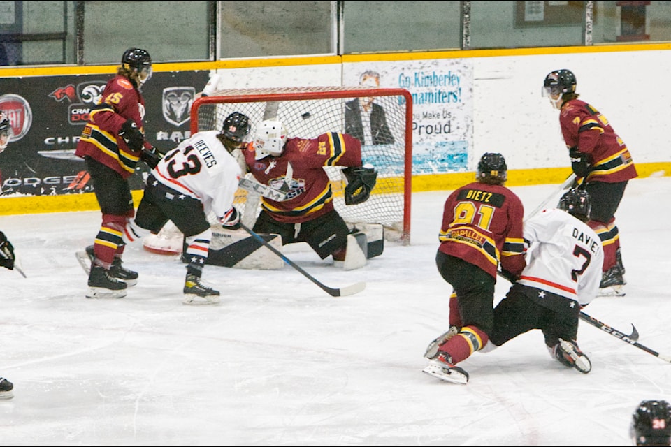 Luke Davies scores his twentieth goal of the season. 