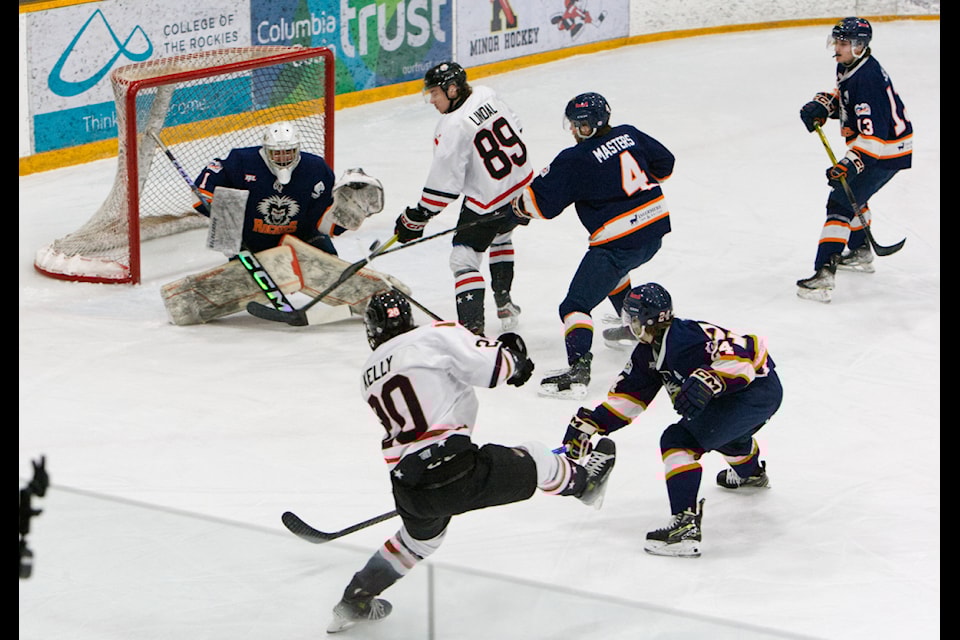Nolan Kelly fires off a shot. Paul Rodgers/Kimberley Bulletin.