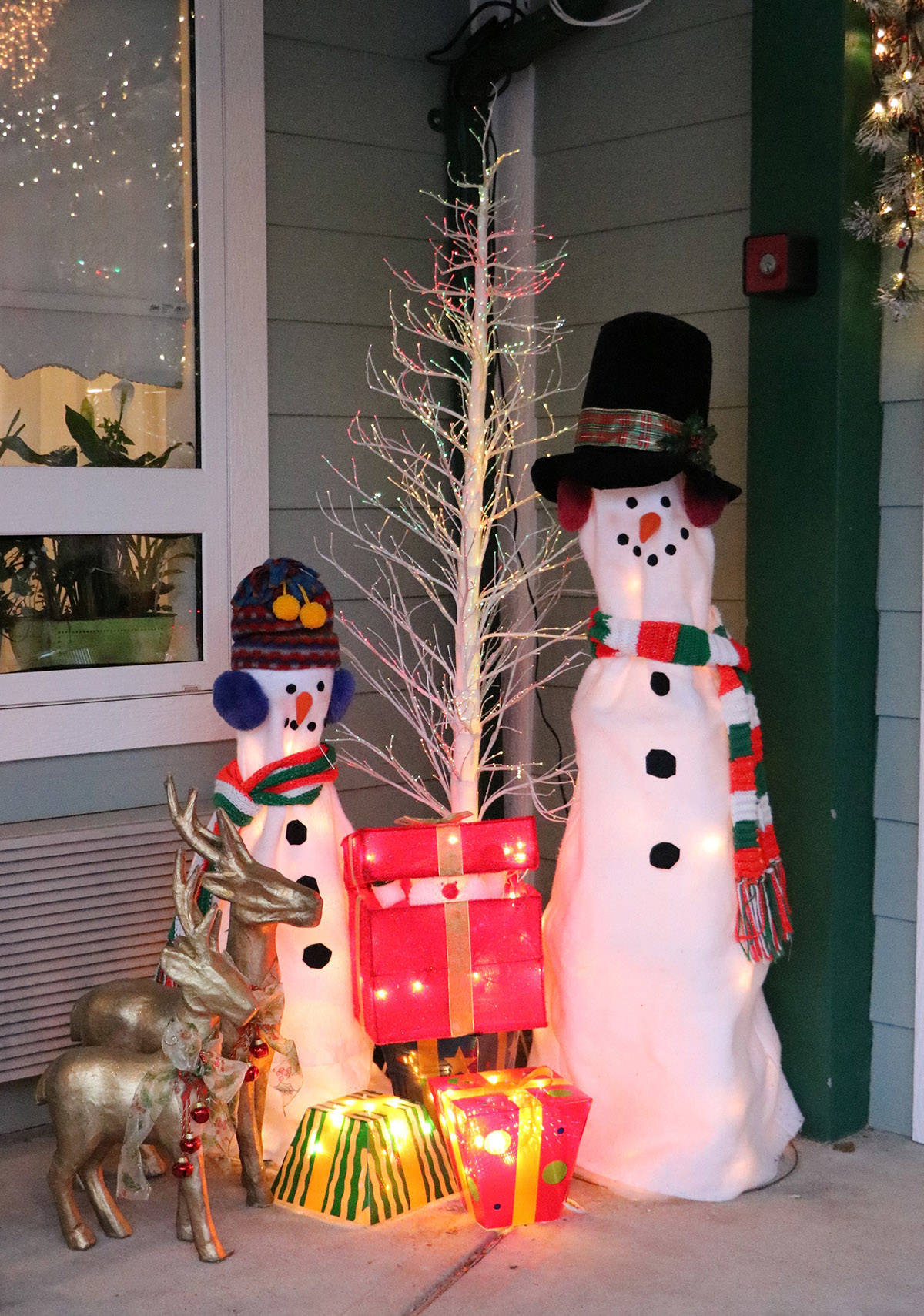 Frosty and his family welcome residents at Chateau Manor over the holiday season.