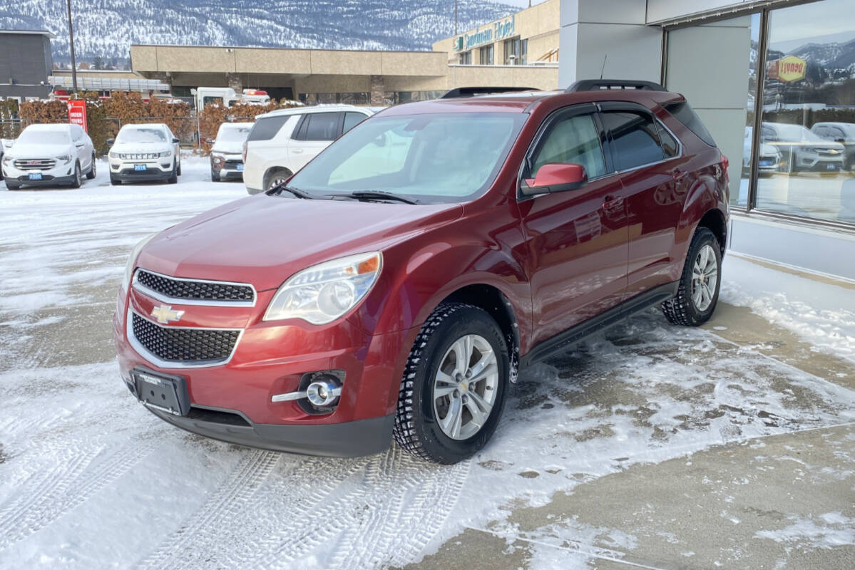 The 2010 Chevrolet Equinox gifted by Huber Bannister in Penticton on Dec. 23, 2022. (Logan Lockhart- Western News)