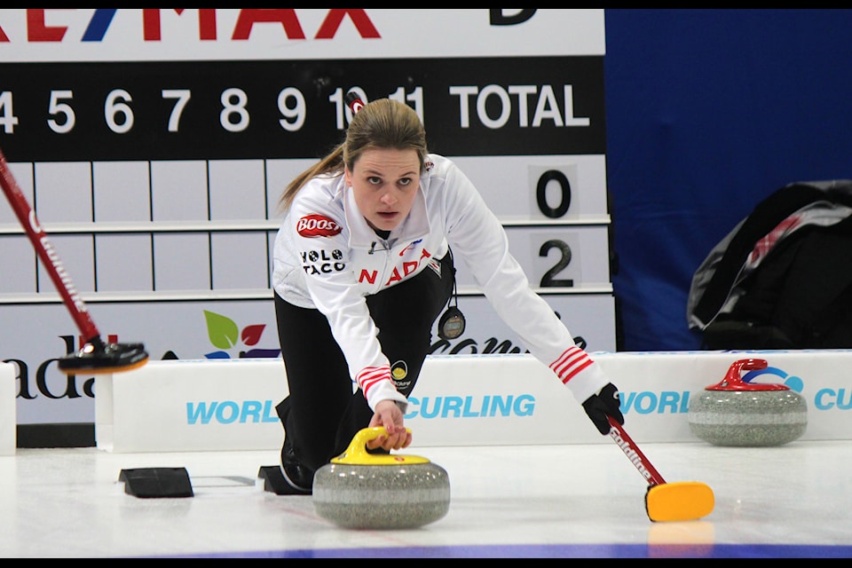 Team Rachel Homan edged out South Korea’s Team Eunji Gim with a 6-5 victory on Saturday at the Gary Moe Auto Group Sportsplex.
(Mark Weber/Lacombe Express)