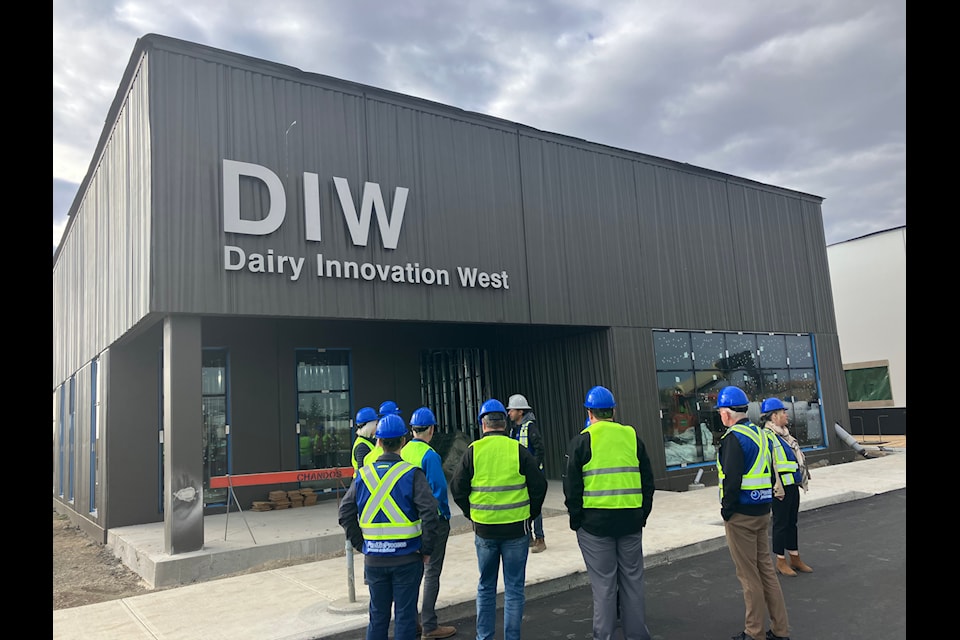 Staff with Dairy Innovation West (DIW) hosted an update event on Oct. 15, which included a tour of project site, along with a construction update from DIW representatives. The plant is located in the Aspelund Industrial Park west of Blackfalds.
(Mark Weber/Lacombe Express)