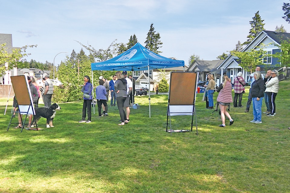 An open house about the future of Rutti Park attracted more than 200 residents. The event was hosted by the town’s Parks, Recreation and Culture department to show three conceptual designs that were done with information gathered from the first open house. (Duck Paterson photo)