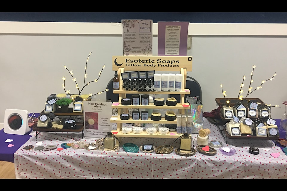 Handmade tallow body products from Esoteric Soaps, available at the Ladysmith Makers Market.