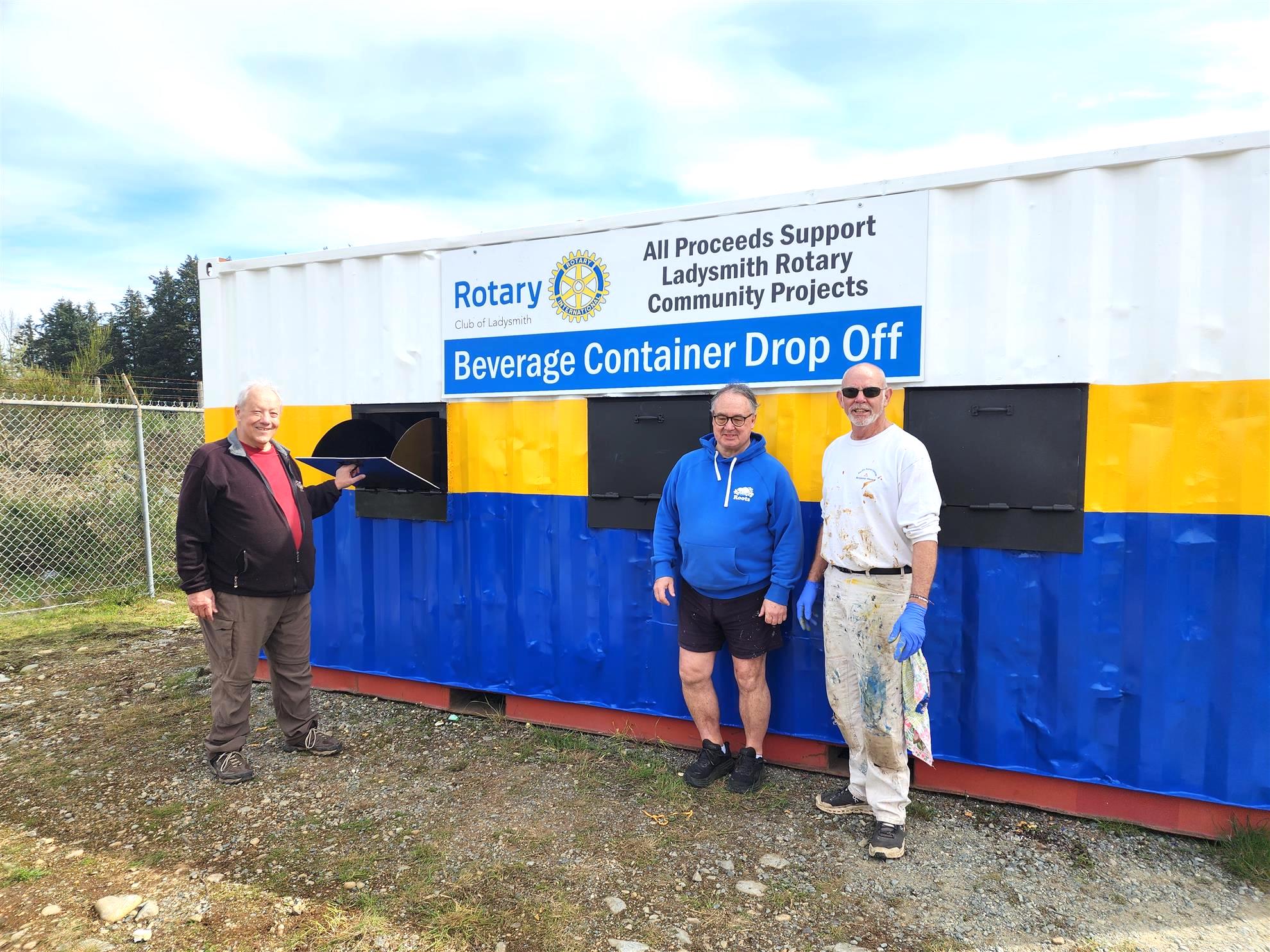 Ladysmith Rotary Club’s beverage bin project raises funds for local programs