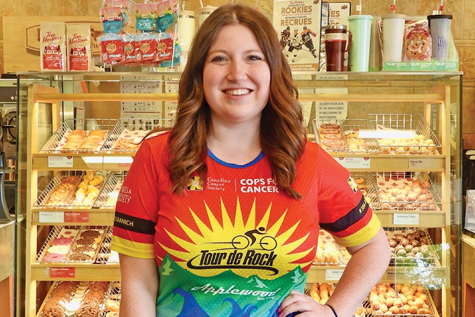 Taking on a challenge which she says is much less than what others are going through, Ladysmith's Mackenzie Read has been chosen as one of the bicycle riders for the 2025 Cops for Cancer Tour de Rock. The Tour will be arriving in Ladysmith on Monday, Sept. 29. (Duck Paterson photo)
