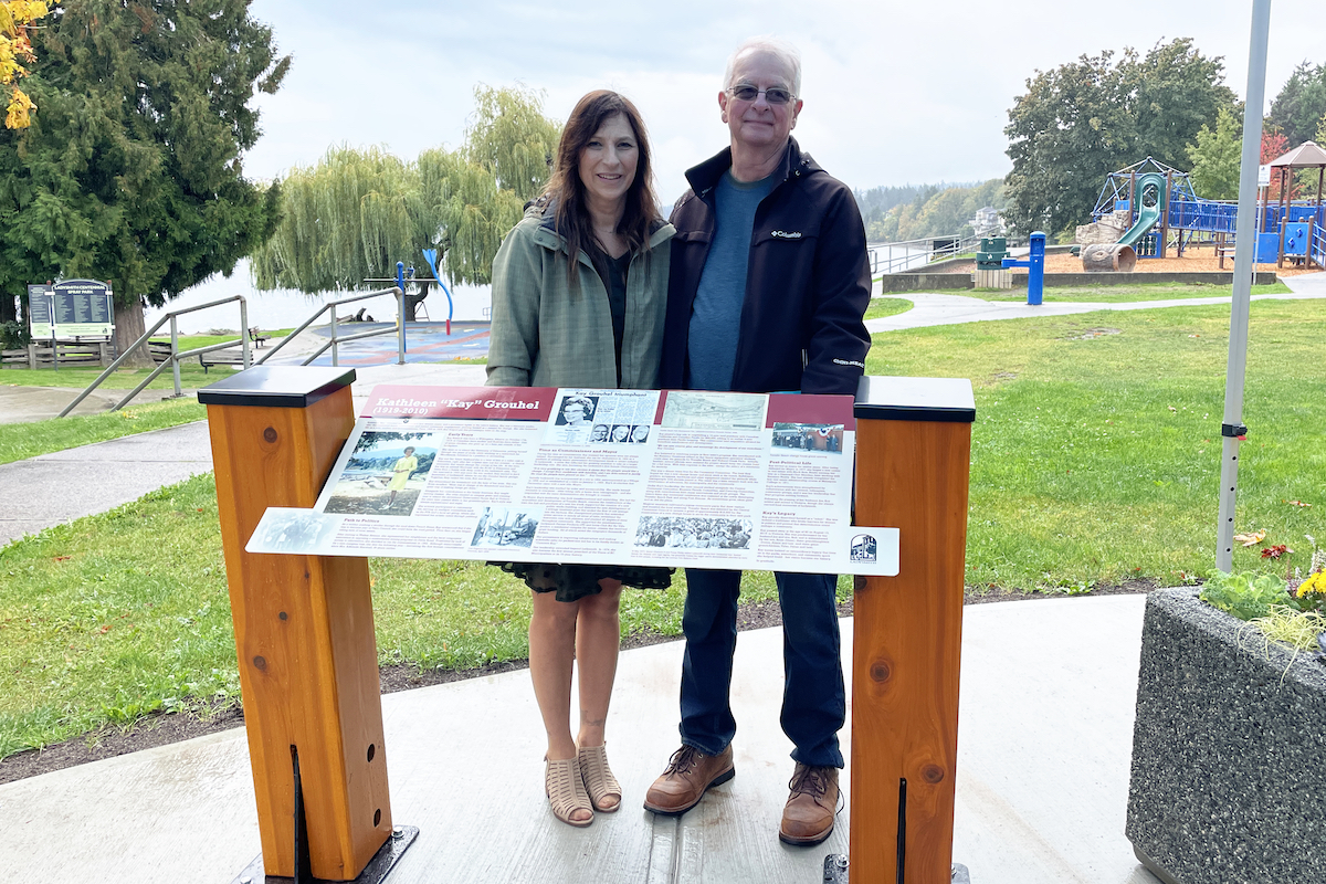 Ladysmith honours former mayor Kay Grouhel at Transfer Beach
