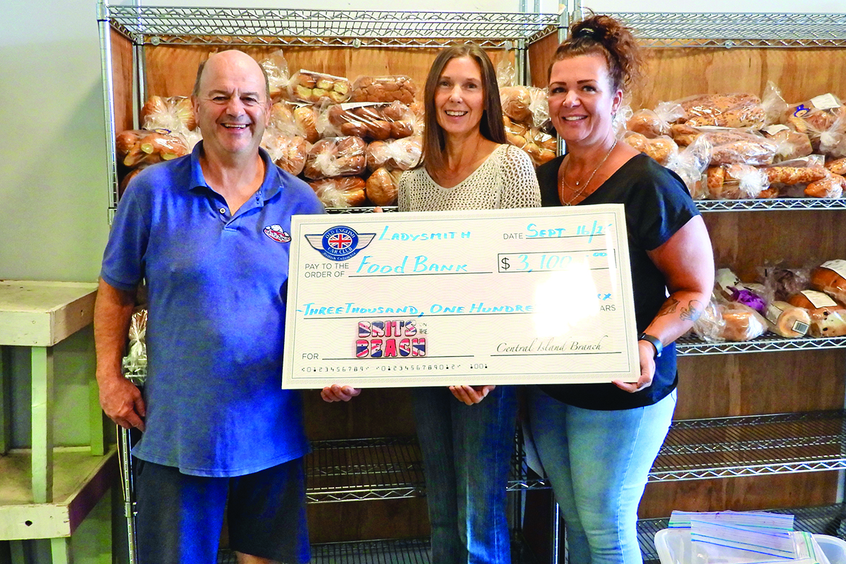 Brits on the Beach raise $3,100 for Ladysmith food bank