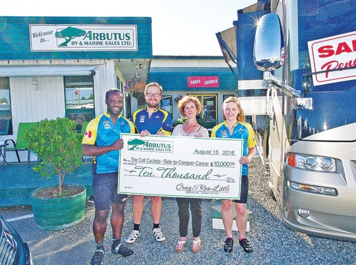 2635ladysmith10-aug19-arbutusrvdonationcellcyclists