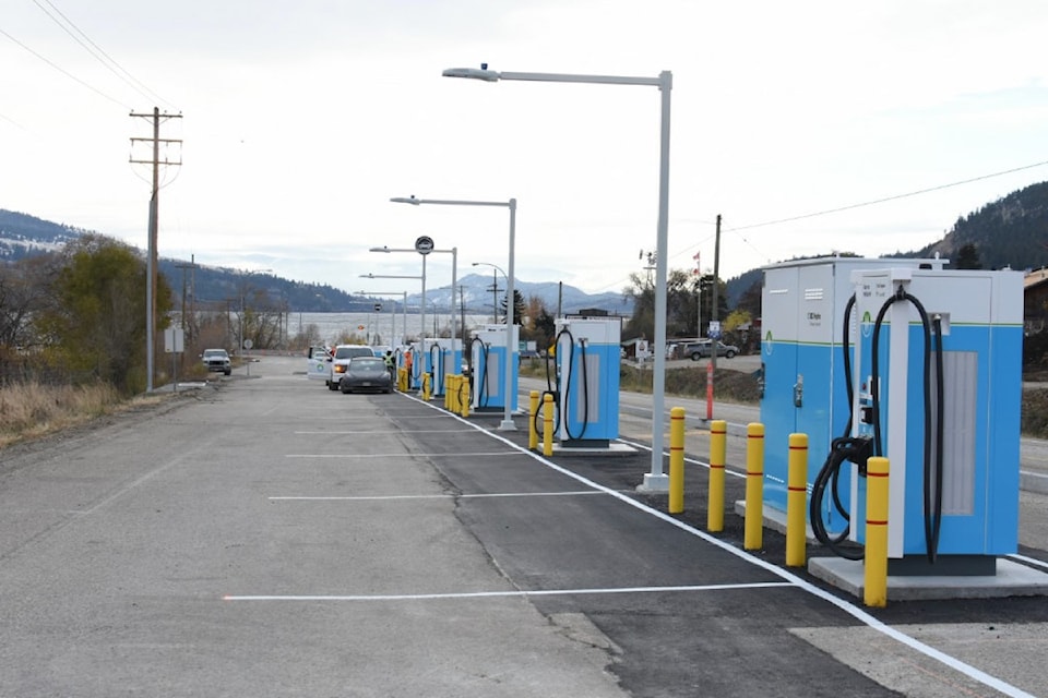 BC Hydro's first fast-charging EV hub has opening in Oyama.