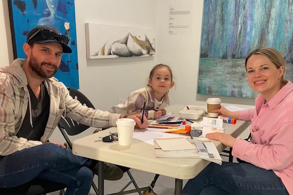 Lake Country residents enjoying a Dead of Winter Saturday art drop-in at Lake Country Art House on Feb. 1, 2025. 