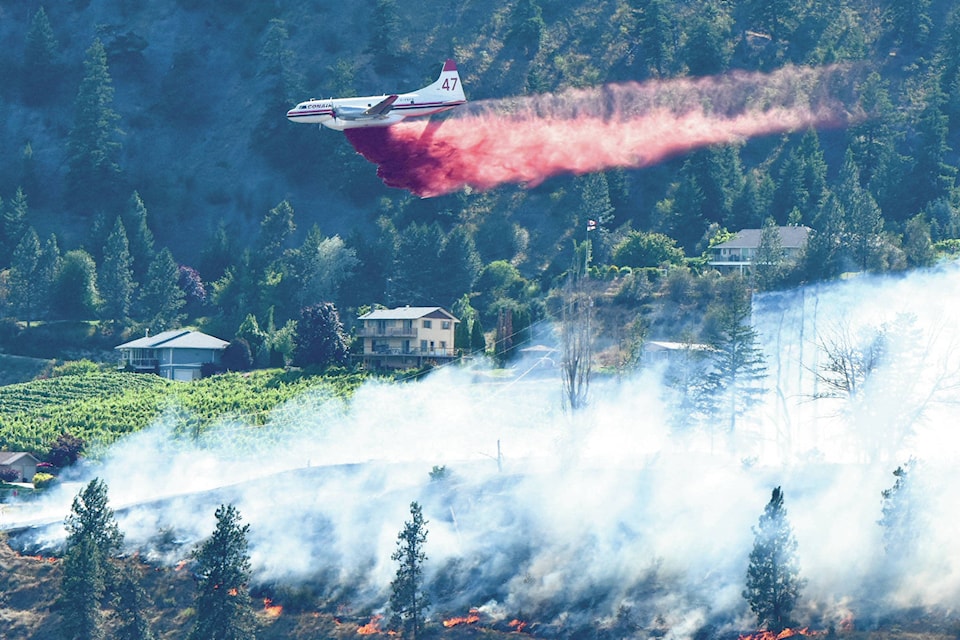 BC Wildfire Service air tankers and pilots are now stationed at the Penticton Airport, ready at a moment’s notice to fight wildfires. (Western News file photo)