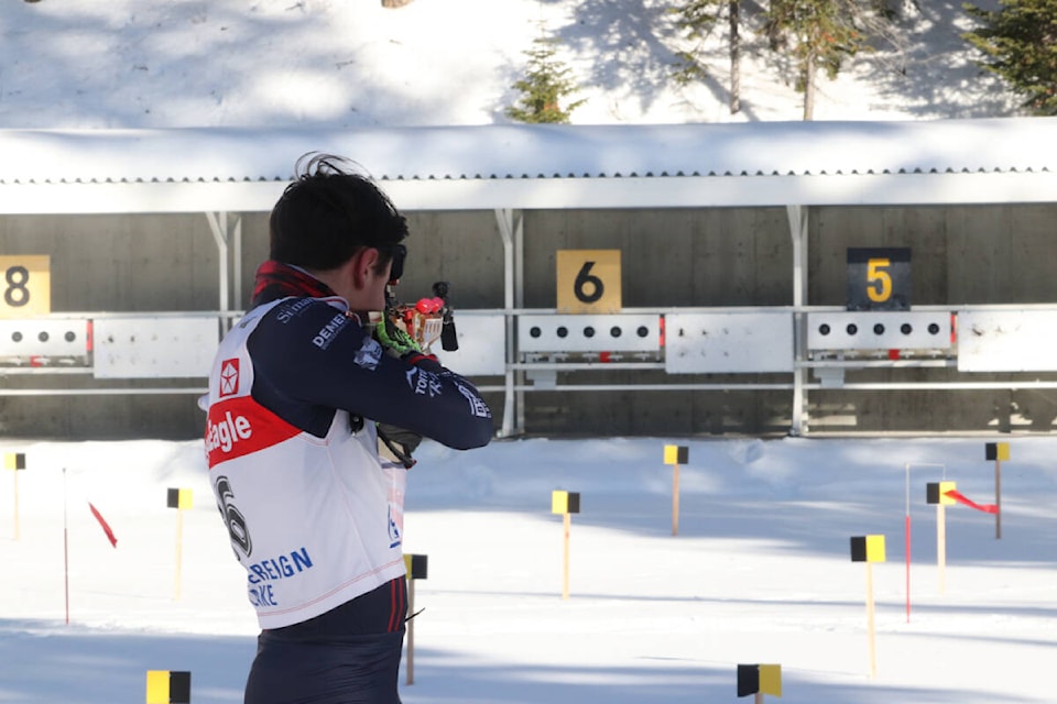 Roughly 65 athletes competed in the Biathlon World Youth Junior Championship Trials at Sovereign Lake Nordic Centre from Feb. 9-12, 2022. (Brendan Shykora - Morning Star)