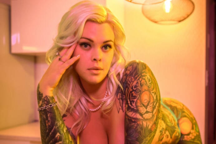 Vernon’s Wednesday Ashlen is vying to become the next cover girl of Inked Magazine in an online competition. (Inked photo)