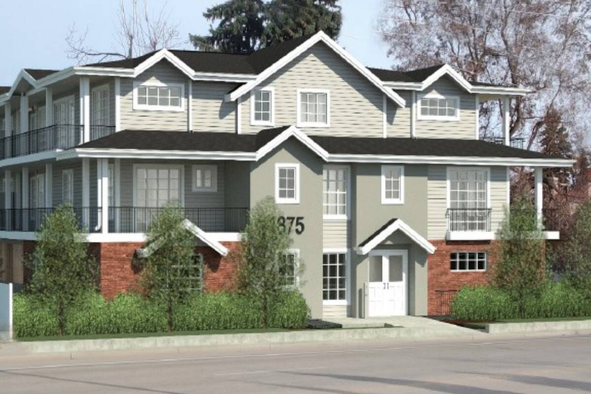 Conceptual rendering of multi-unit development at 1875 Richter Street