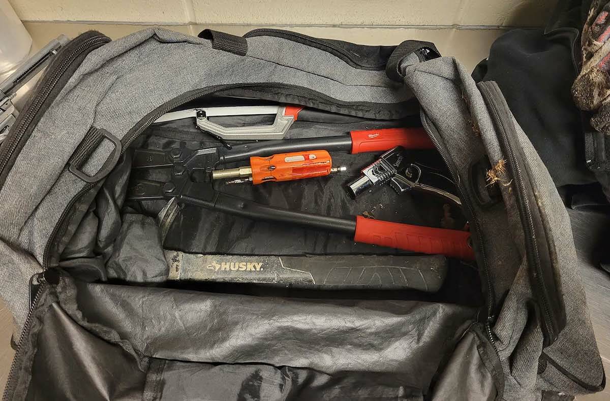 The tools Abbas used for an attempted break-and-enter into a business. (RCMP/Submitted)