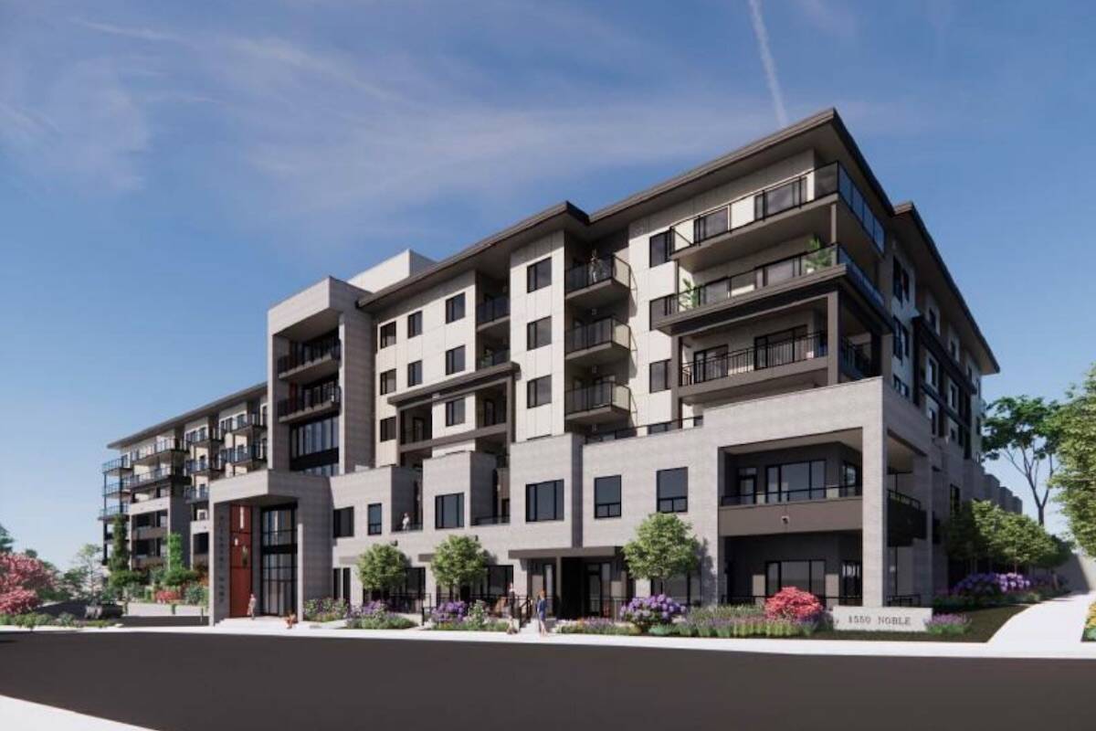 Conceptual rendering of condo development planned for 1575 Bernard Avenue. (City of Kelowna)