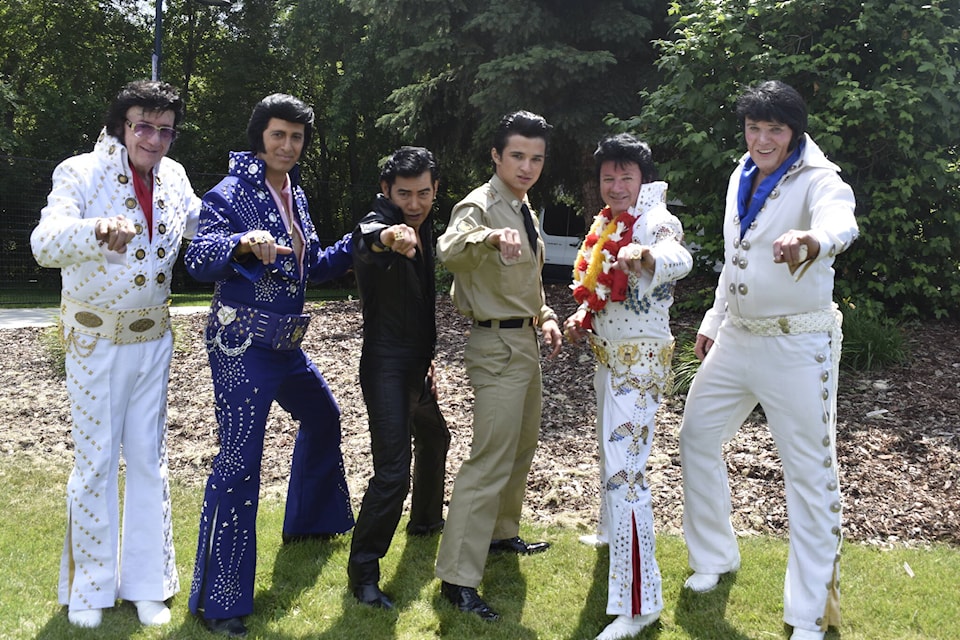 Elvis Presley enthusiasts from across North America are in the Peach City this weekend for the Penticton Elvis Festival. Tribute performers were at Okanagan Lake Park on Saturday, June 23. (Logan Lockhart/Black Press)