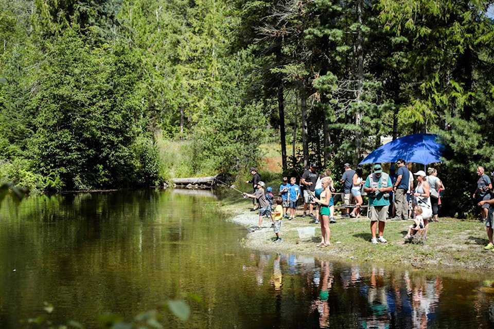 Families take part in the Learn to Fish day at the Kingfisher Interpretive Centre. (File photo)