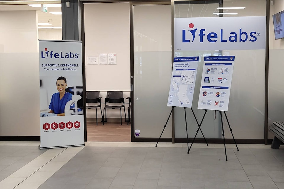 Vernon’s newest medical lab, LifeLabs, officially opened in The Shops at Polson Park Wednesday, July 12. (Roger Knox - Morning Star)