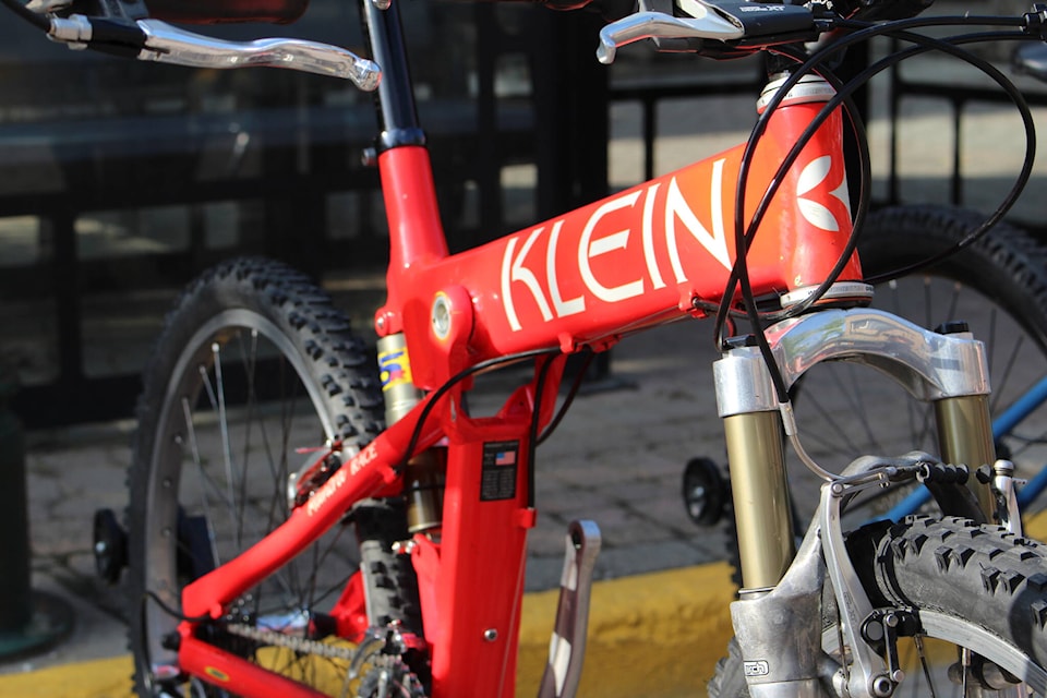 A shiny red bike at the Revelstoke Bikefest Show N’ Shine. (Zachary Delaney/Revelstoke Review)